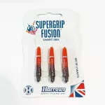 Násadky na šipky Harrows Supergrip Fusion černé, oranžové, krátké