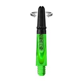 Násadky na šipky Harrows Carbon 360 zelené, krátké 33mm, otočné