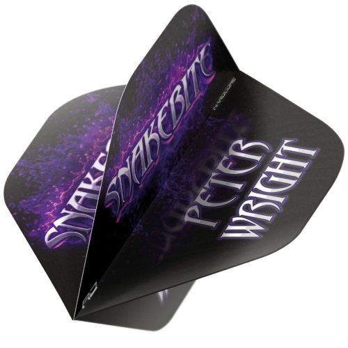 Letky na šipky Red Dragon Hardcore Premium Peter Wright Snakebite černo-fialové