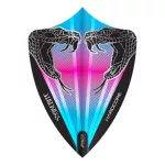 Letky na šipky Red Dragon Hardcore Peter Wright Snakebite Freestyle růžové, modré