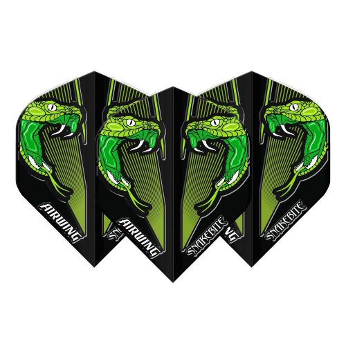 Letky na šipky Red Dragon Airwing Peter Wright Snakebite V-standard, zelené