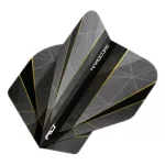 Letky na šipky Red Dragon Hardcore Premium Seren Onyx No2, černé, šedé