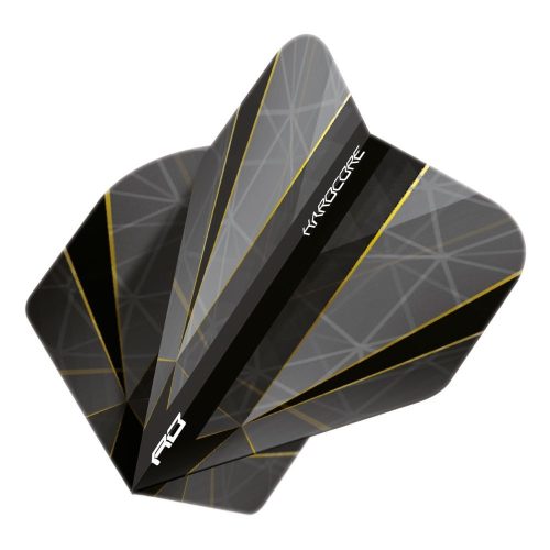 Letky na šipky Red Dragon Hardcore Premium Seren Onyx No2, černé, šedé