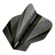 Letky na šipky Red Dragon Hardcore Premium Seren Onyx No2, černé, šedé