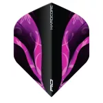 Letky na šipky Red Dragon Hardcore Premium Tyrian No2, černé, fialové