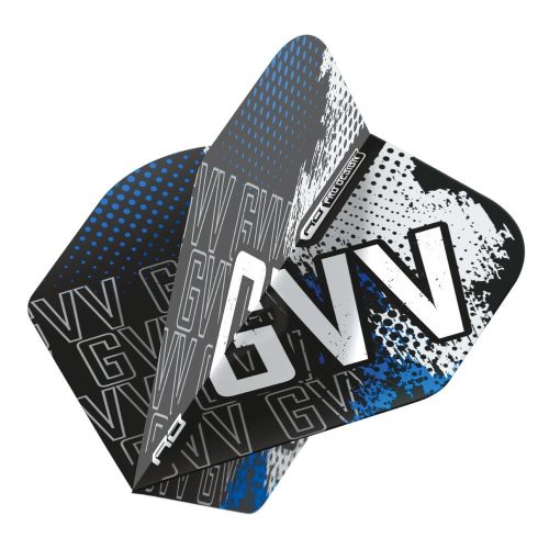 Letky na šipky Red Dragon Hardcore Premium Gian Van Veen No2, modré