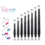 Násadky na šipky Cosmo Fit otočné, černé, 24mm