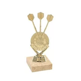 Šipkárská trofej - 3 šipky a terč, 14cm vysoká