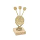 Šipkárská trofej - 3 šipky a terč, 14cm vysoká