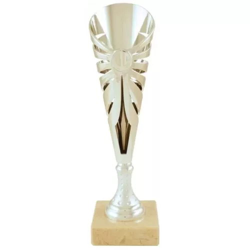 Prozona Trofej Sport model 2, stříbrná sklenice mramorový podstavec výška 34,5cm