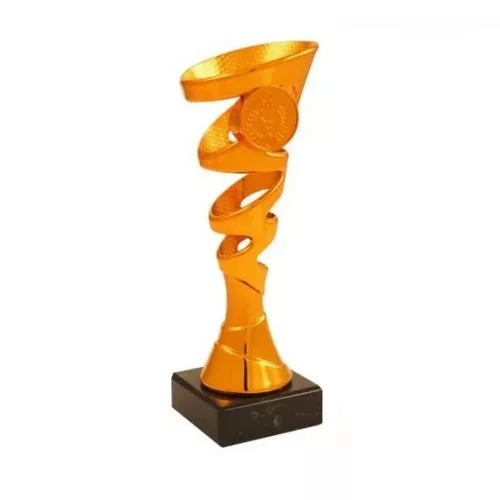 ProZona Sportovní trofej design spirály mramorový podstavec bronz 18 cm