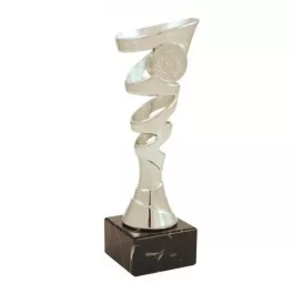   ProZona Sportovní trofej design spirály mramorový podstavec stříbrná 19 cm