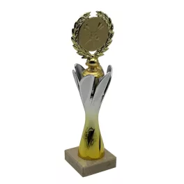   ProZona Sportovní trofej design terče mramorový podstavec zlato-stříbrná 28 cm