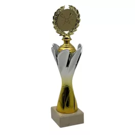  ProZona Sportovní trofej design terče mramorový podstavec zlato-stříbrná 31,5 cm