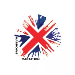 Letky na šipky Harrows Marathon Great Britain, bílé