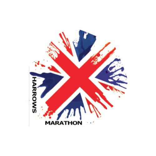 Letky na šipky Harrows Marathon Great Britain, bílé
