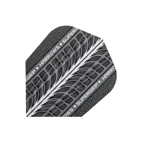 Letky na šipky Harrows Supergrip šedé, bílé