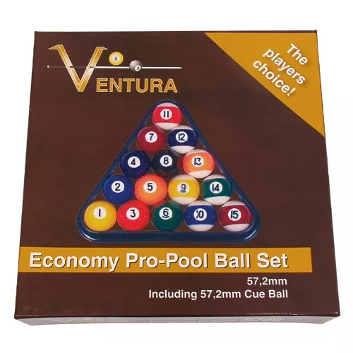 VENTURA Kulečníkové koule Pool Economy 57,2 mm