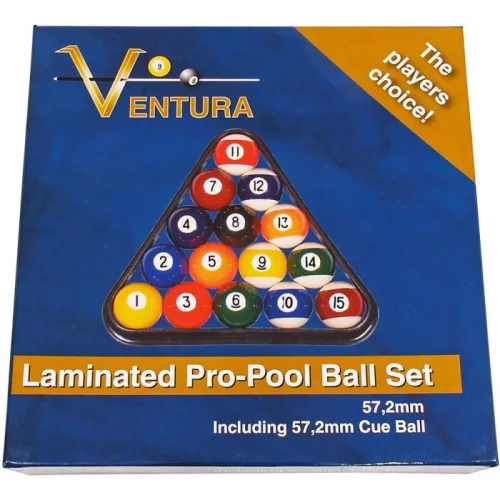 Sada pool kulečníkových koulí Ventura Laminated Pro 57,2mm