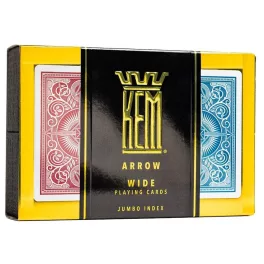 Pokrové karty Kem Arrow Wide Jumbo 100% plastové, 2 balíčky
