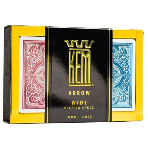 Pokrové karty Kem Arrow Wide Jumbo 100% plastové, 2 balíčky