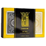 Pokerové karty KEM Black&Gold wide 100% plastové, 2 balíčky