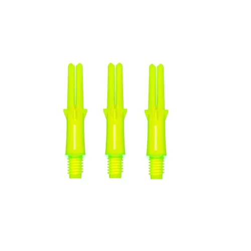 Násadky na šipky L-Style Locked Straight Neonově žluté L130, extra krátké 30mm