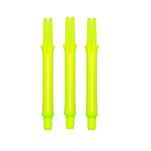 Násadky na šipky L-Style Locked Straight Neonově žluté L330, dlouhé 49mm