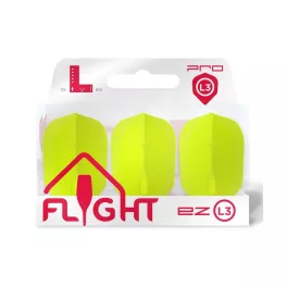   Letky na šipky L-Style L3 Shape EZ Neonově žluté integrovaný Champagne Ring