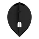 Letky na šipky L-Style Pro L2 Teardrop, černé