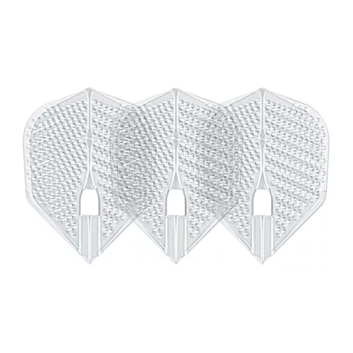 Letky na šipky L-Style Champagne integrated L3 Dimple, průhledné