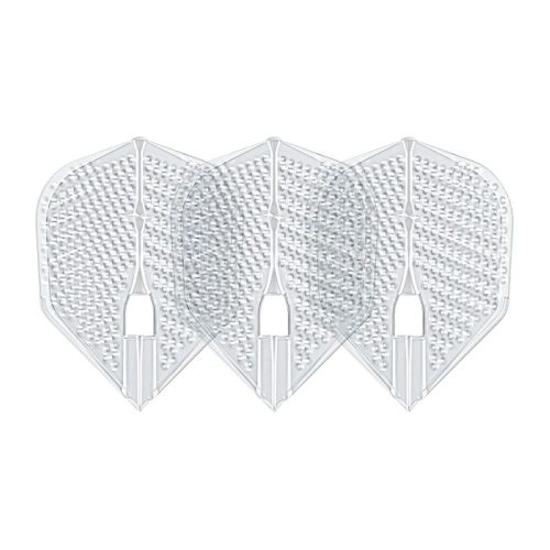 Letky na šipky L-Style Champagne integrated L3 Dimple, průhledné