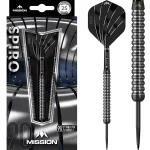Šipky steel Mission Spiro 25g, M1, straight, 90% wolfram