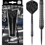 Šipky steel Mission Spiro 24g, M2,curved, 90% wolfram