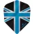 Letky na šipky Mission Alliance, Union Jack, No6, 100 micron, černé, modré