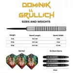 Sada steel šipek Mission Dominik Grüllich 23,5g, 95% wolfram