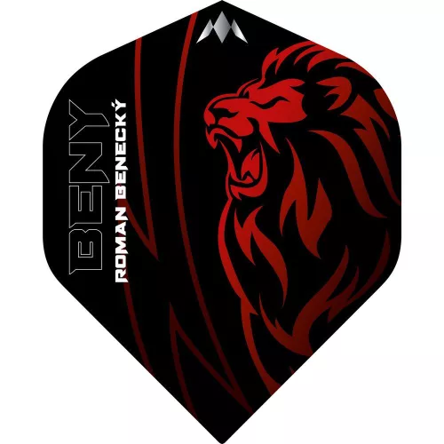 Letky na šipky Mission Solo Roman Benecky černo-červené No2
