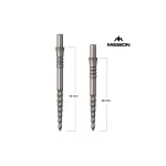 Náhradní hroty na šipky Mission Sniper Lunar FS 28mm, stříbrné - 3ks