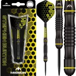Šipky steel Mission Stephen Burton Black Titanium 25g, 90% wolfram