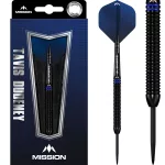 Sada steel šipek Mission Tavis Dudeney Black PVD 24g, 90% volfrám