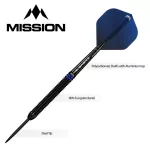 Sada steel šipek Mission Tavis Dudeney Black PVD 24g, 90% volfrám
