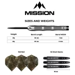 Sada steel šipek Mission Saturn Fenrir 25g, 90% wolfram