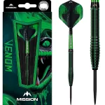 Šipky steel Mission Venom 25g, 90% wolfram
