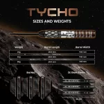 Šipky steel Mission Tycho 22g černo-bronzové 95% wolfram