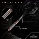 Šipky steel Mission Arkitekt 23,5g bronz 90% wolfram