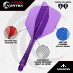Mission Force 90 Vortex bílé integrované No6 letky a krátké násadky na šipky