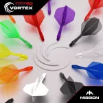 Mission Force 90 Vortex bílé integrované No2 letky a střední násadky na šipky