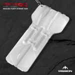 Pouzdro Mission Force 90 průhledné bílé na 1 sadu letek na šipky