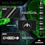 Šipky steel Mission Moldavite 25g 95% wolfram