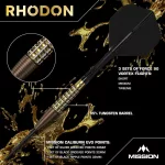 Šipky steel Mission Rhodon 21g 95% wolfram